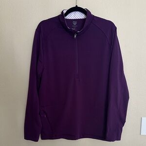 Graham Lux Medium Purple Quarter-Zip Pullover NWOT